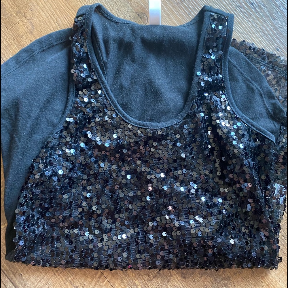 Black sparkly tank